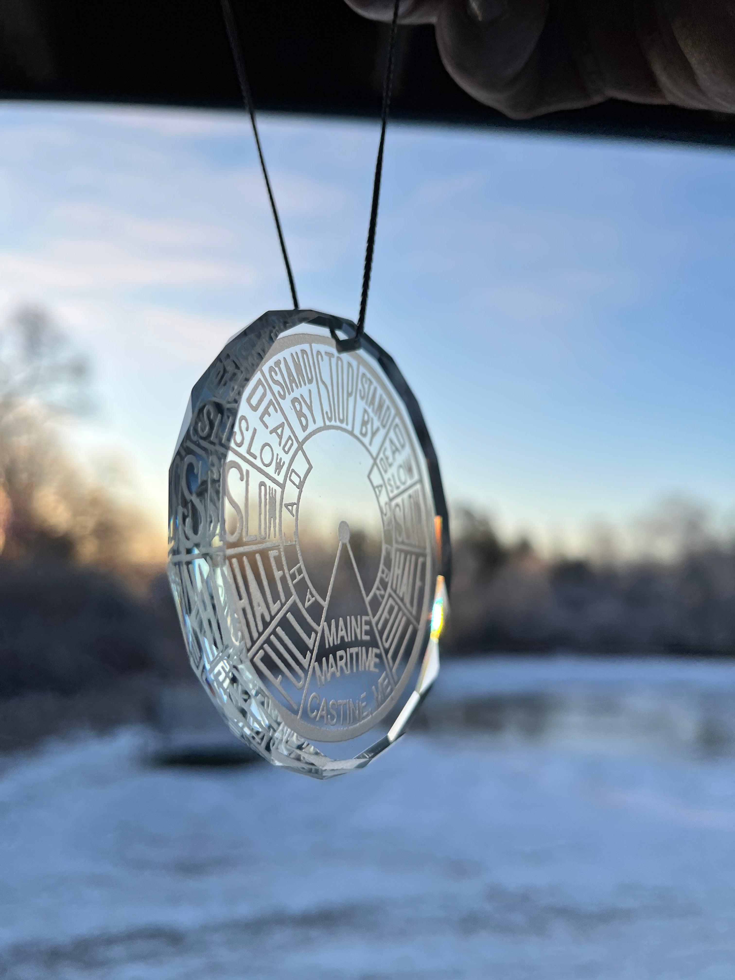 Crystal Ornament EOT Engine Order Telegraph MMA Maine Maritime Academy Merchant Marine Nautical