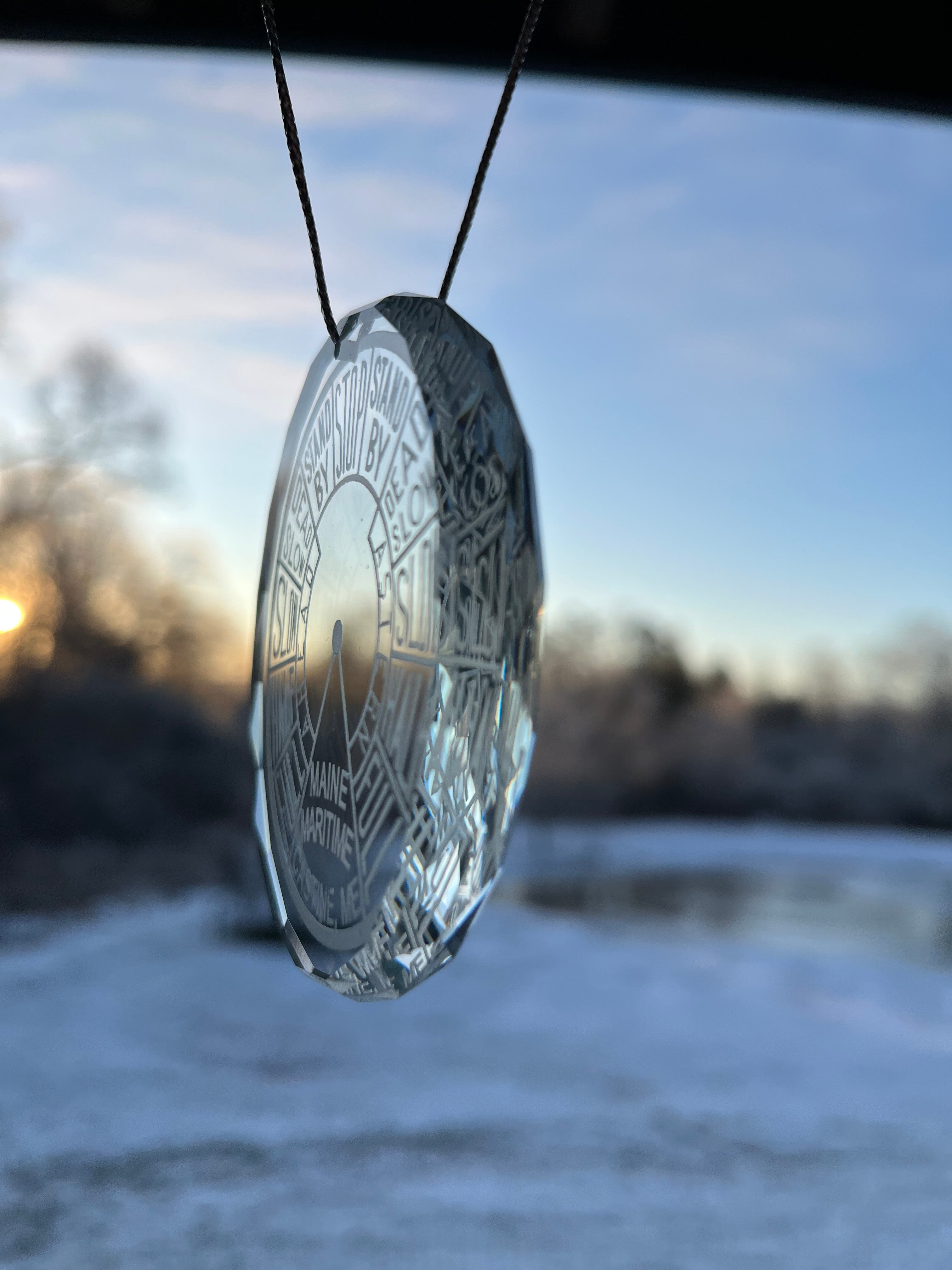 Crystal Ornament EOT Engine Order Telegraph MMA Maine Maritime Academy Merchant Marine Nautical