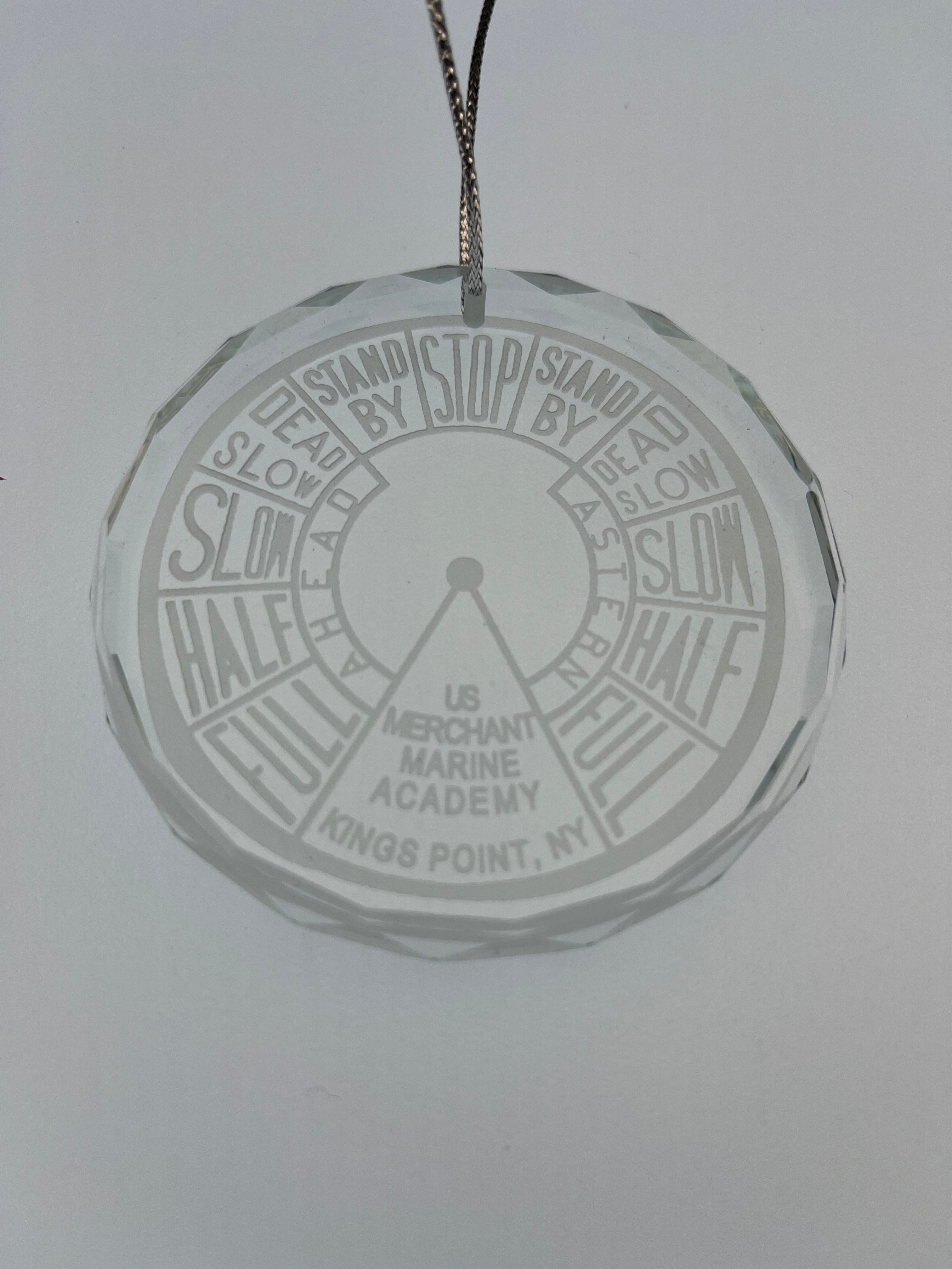 Crystal Ornament EOT Engine Order Telegraph USMMA US Merchant Marine Academy